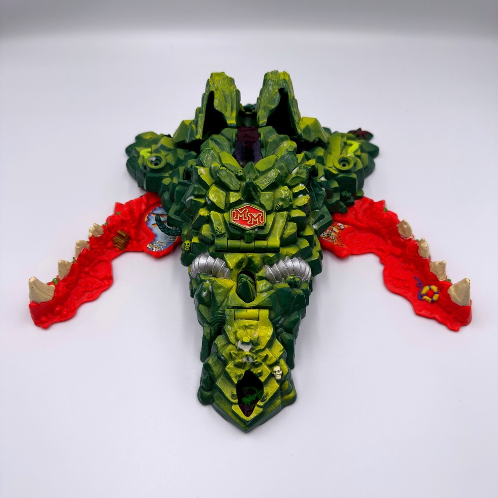 Vintage 1993 Mighty Max Dragon Island Playset Bluebird Toys Green Dragon Head